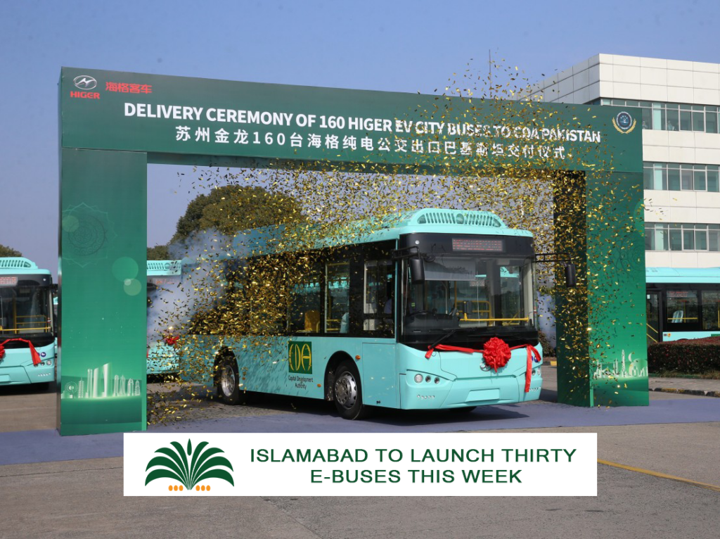 Islamabad to Launch Thirty E-Buses This Week